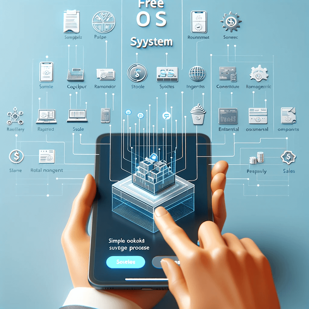 Visualization of Free POS System Application: Tailored for small and medium-sized businesses, showcasing a simple checkout process, inventory management, and sales analysis functions, demonstrating the app's ease of use and ability to optimize retail operations.