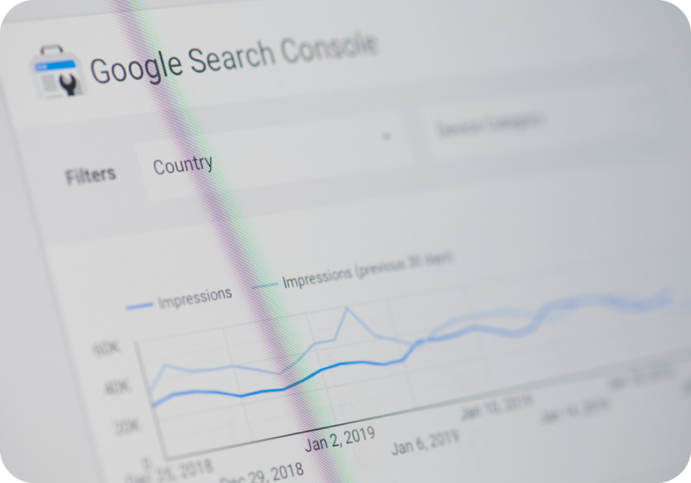 Google website analysis chart
