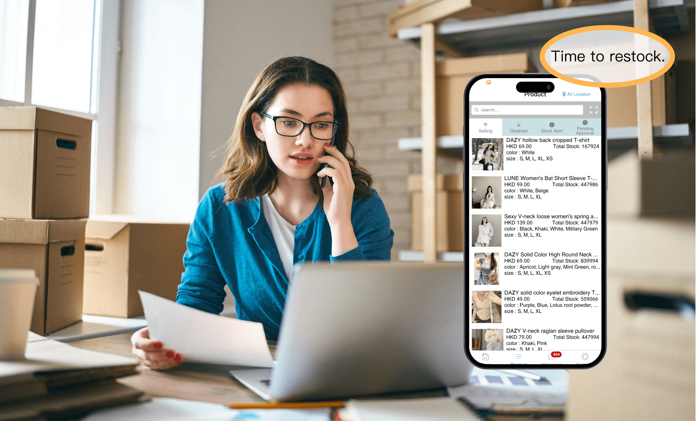 Manage products of different branches according to different locations
